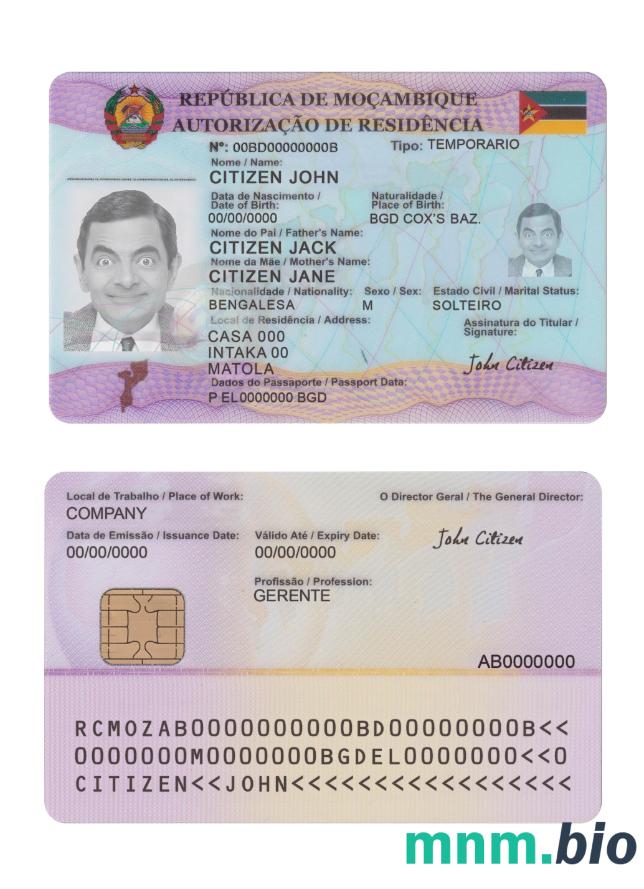 Netherland residence card download, w pełni edytowalne